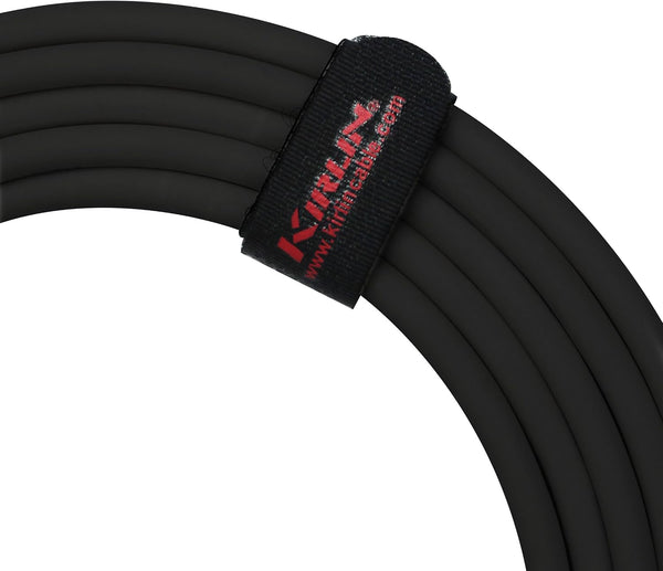 KIRLIN Cable LGI-201-10/BK 10-Feet Straight 1/4-Inch Plugs LightGear Instrument Cable with Black PVC Jacket 1 Count (Pack of 1) LGI-201-10/BK