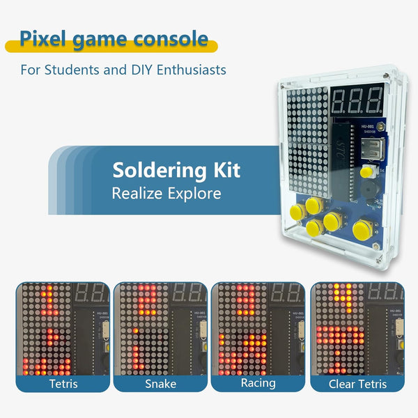 EI Electronic Pixel Games Electronic DIY Kits for Teenagers Soldering Kits Adults Suitable for School Students Learning Education and Teaching