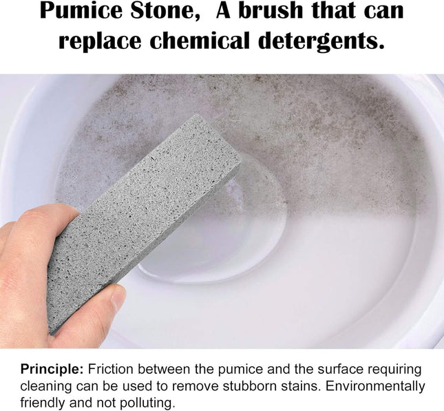 8 Pack Pumice Stone for Toilet Bowl Cleaning, Scouring Stick Remove Toilet Bowl Hard Water Rings, Calcium Buildup and Ru