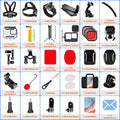 HONGDAK Action Camera Accessories Kit for GoPro Hero 13 12 11 10 9 Black, Waterproof Housing+Silicone Case+ Adjustable Arm+Head Chest Wrist
