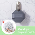 Silicone Body Scrubber, Exfoliating Body Scrubber for All Skin Types, Eco Friendly Massaging & Exfoliating Shower Scrubber with Soft Bristles,