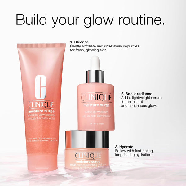 Clinique Moisture Surge 100H Auto-Replenishing Hydrator Oil Free Face Moisturizer | With Hyaluronic Acid, Aloe Bioferment and Vitamins C + E | For