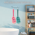 Evmliy Back Scrubber for Shower, Loofah Sponge Brush Exfoliating Body, Long Handle Scrub Brush for Shower with Loofah on a Stick for Back Use,