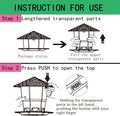 Jealoeur Bird Feeders for Outdoors Hanging Bird Feeder Wild Birds Seed, Black 1 Black