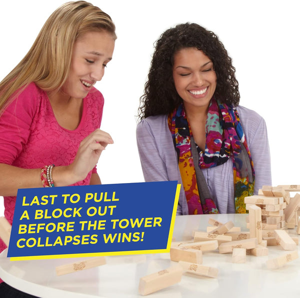 Jenga Game | the Original Wood Block Game with Genuine Hardwood Blocks | Stacking Tower Game | Ages 6+ | 1 or More Players | Party Games for Kids