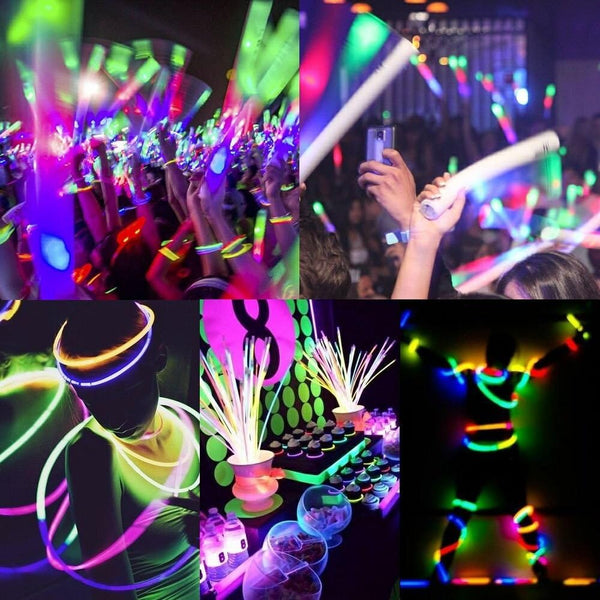 25 Pk 6” Blue Industrial Grade Bulk Glow Sticks | Bright Color, Glow 12-14 Hrs, Ideal for Night Time Parties, Events & Emergency 25 Glow Sticks Blue