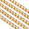 Juvale Gold Rhinestone Trim Chain - 11 yd x 2 mm Gold - DIY Crafts & Sewing - Appliques & Embellishments - Sew-On Rhinestones for Clothes 11 Yards