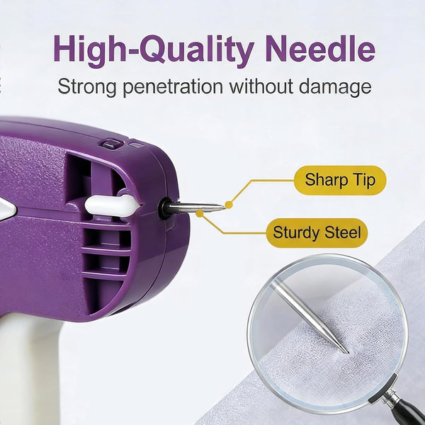 PAG Standard Tagging Gun Price Tag Attacher Gun for Clothing with 5 Needles and 2000 2inch Barbs Fasteners, Purple