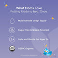 Hyland'S Kids Melatonin-Free Organic Sleep Calm and Immunity Liquid, Sugar-Free, Promotes Sleep and Supports Immune Health, Ages 2 and Up, Grape