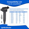 QDVX Ignition Coil and Spark Plugs - Pack of 4 - UF333 Compatible with 2.4L 02-11 Toyota Camry, 01-08 Rav4, 02-06 Solara, 01-07 Highlander, 09-10