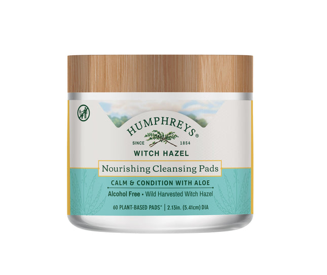 Humphreys Witch Hazel Nourishing Cleansing Pads | Wild Harvested Witch Hazel & A