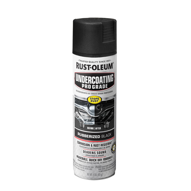 Rust-Oleum 248656 Professional Grade Rubberized Undercoating Spray, 15 Oz, Black