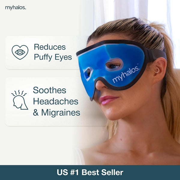 Cooling Eye Mask - Reusable Gel Eye Mask Cold Pack - Our Ice Eye Mask Soothes Puffy Eyes & Dark Circles - Relieve Your Headaches & Sinus Pain with