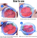 JIGUOOR Silicone Stretch Lids, 12 Pack Reusable Silicone Lids, Durable Food Storage Silicone Covers for Bowl, 6 Sizes to Meet Most Containers to