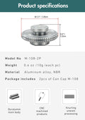 CAMPINGMOON 4pcs Cap for Camping Gas Fuel Canister with EN417 Lindal Valve M-108-4P