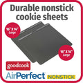 GoodCook AirPerfect Insulated Cookie Sheets Set of 2 Nonstick Carbon Steel Construction Pans for No-Burn Baking with Ergonomic Grip, 16 x 14-Inch,