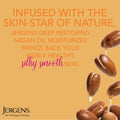 Jergens Deep Restoring Argan Oil Body Lotion For Dry Skin, 16.8 fl oz | Vitamin E, Restores Hydration, Long-Lasting Moisture, Lightweight Feel,