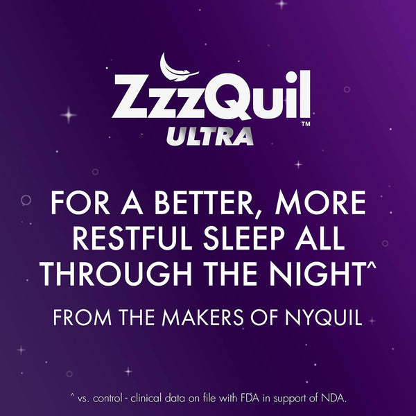 ZzzQuil, Ultra, Sleep Aid, Doxylamine Succinate 25mg, Sleep Aids for Adults, Nighttime Sleep Aid, 48 Count