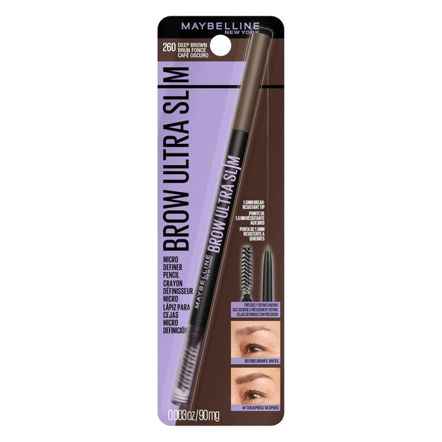 Maybelline Express Brow Ultra Slim Eyebrow Makeup, Brow Pencil with Precision Ti