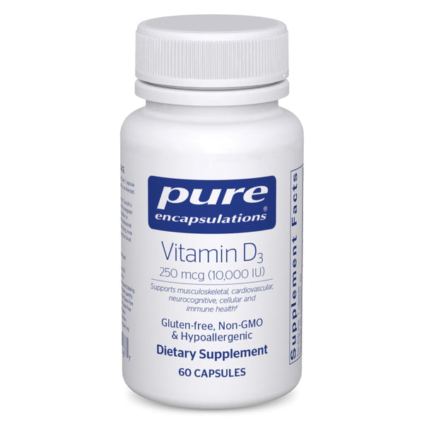 Pure Encapsulations Vitamin D3 250 Mcg (10,000 IU) - Supplement to Support Bone, Joint, Breast, Heart, Colon & Immune Health - with Premium