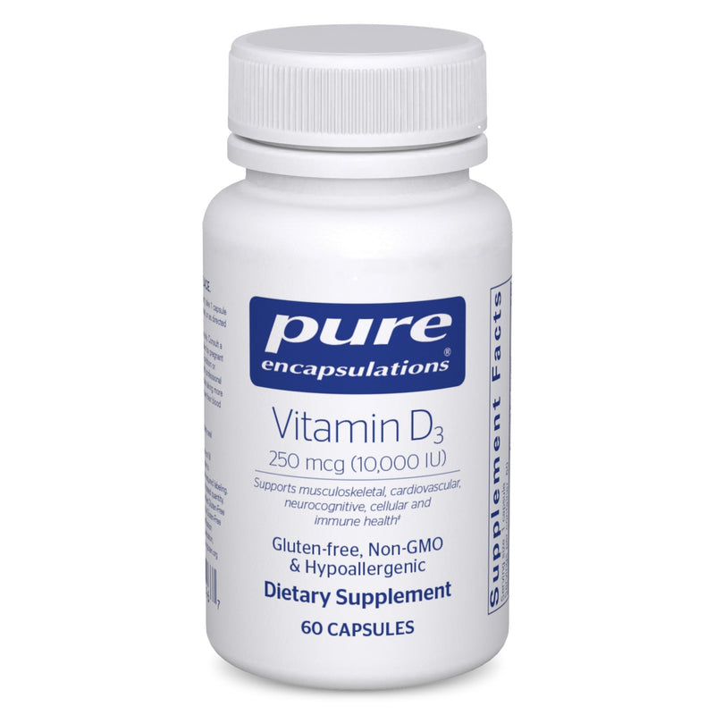 Pure Encapsulations Vitamin D3 250 Mcg (10,000 IU) - Supplement to Support Bone, Joint, Breast, Heart, Colon & Immune Health - with Premium