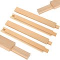 DAJAVE 6PCS 16 Inch Wood Drawer Slides, Wooden Drawer Slide Bottom Mount, Classic Center Mount Drawer Slides Rails Replacement Part