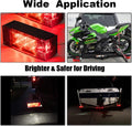 CZC AUTO 2PCS 12V LED Submersible Low Profile Rectangular Trailer Lights, Tail Stop Turn Running Lights Kit, Sealed for Boat Trailer Truck Marine