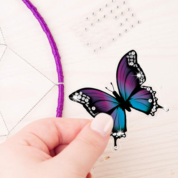 Make It Real: DIY Dreamcatcher - Purple Pink Blue Butterfly, 175 Piece All-In-One DIY Kit, Tweens & Girls, Bedroom DÃÂ©cor, Arts & Crafts, Make a