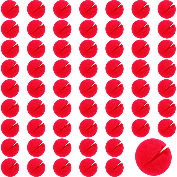 Boao 60 Pcs Red Clown Noses Bulk, Costume Foam Nose for Adults | Halloween Party Favors, Circus Carnival Dress Up, Red Foam Nose, Christmas