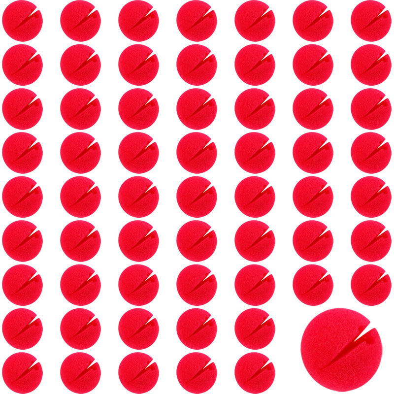 Boao 60 Pcs Red Clown Noses Bulk, Costume Foam Nose for Adults | Halloween Party Favors, Circus Carnival Dress Up, Red Foam Nose, Christmas