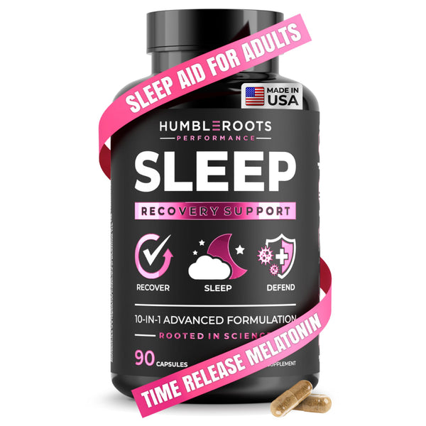 Extra Strength Sleep Aid for Adults with Extended Release MicroActive Melatonin, Ashwagandha, L-Theanine, & 7 Additional All-Natural Ingredients |