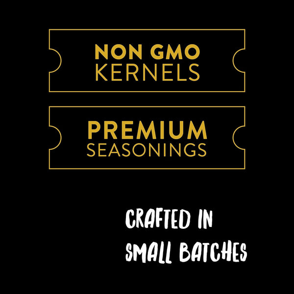 Urban Accents Movie Night Popcorn Gift Set – Includes 3 Gourmet Popcorn Kernel Varieties & 5 Flavorful Seasonings – Perfect Snack Gift Box for