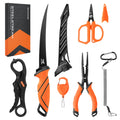 Kastking Steelstream 6Pc Fishing Tool Kit - Corrosion Resistant Fishing Pliers with Lanyard, Fillet Knife, Floating Fish Lip Gripper, Fishing