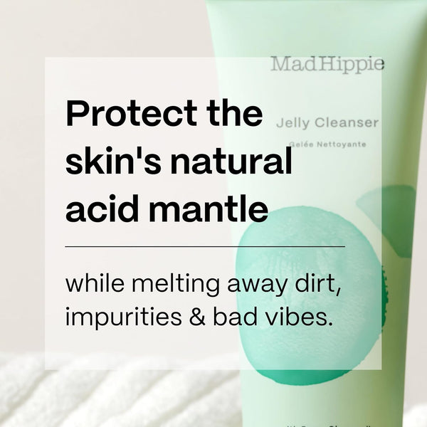 Mad Hippie Jelly Cleanser - Jelly to Milky Hydrating Face Wash for Women/Men with Rose, Chamomile, and Hyaluronic Acid, 4 Fl Oz