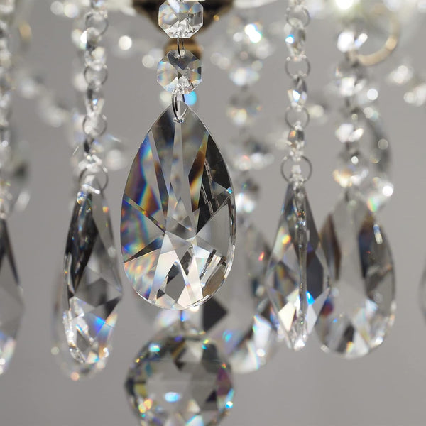 Supla 24 Pcs Teardrop Chandelier Prisms Candle Chandelier Crystal Pendants Glass Pendant Beads 1.5" for Chandelier Lights Suncatchers