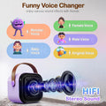 ShinePick Kids Karaoke Machine with 2 Wireless Microphones Portable Bluetooth Mini Karaoke Machine Speaker Kids Toys Christmas Birthday Gift for 3