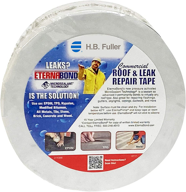 Eternabond Roofseal Black 4" X50' Microsealant UV Stable RV Roof Seal Repair Tape | 35 Mil Total Thickness - EB-RB040-50R - One-Step Durable,