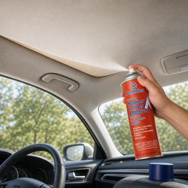 Permatex 27828 Body Shop Heavy Duty Headliner and Carpet Adhesive, 16.75 oz Aerosol Can