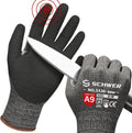 Schwer Proguard Highest Level Cut Resistant Work Gloves PR3326 for Extreme Protection?Ansi A9 Cut Gloves with Reinforced Thumb, Non Slip,