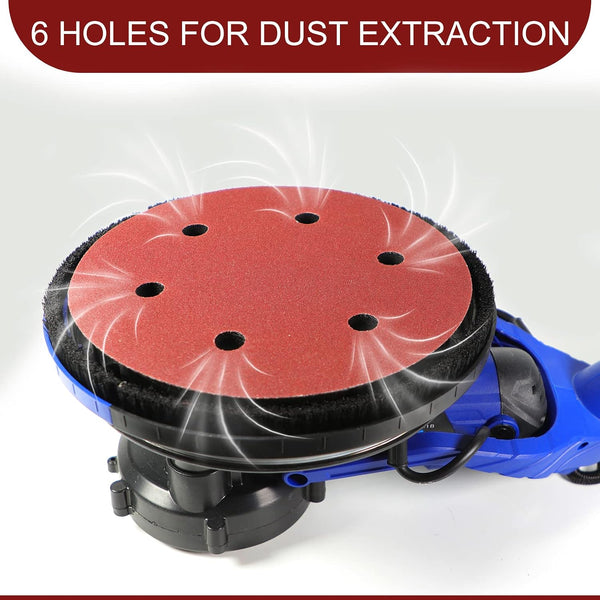 Awutzut 9 Inch 6 Hole Sanding Discs 40 Grit Hook and Loop for Drywall Sander 12PCS 40 Grit 12.0