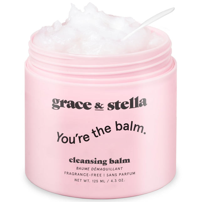Grace & Stella Makeup Remover Cleansing Balm - Hydrating Facial Cleanser with Vi