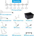 Pegboard Hooks with Bins, Peg Locks, for Organizing Various Tools, 117 PCS, 60 of Which are Locks 117PCS