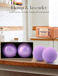 Bath Bombs,2 Pack Fizzy Spa Gift Natural Hemp Oil Extract and Lavender Essential Oils Bath for Moisturizing Dry Skin,Relaxing,Bubble Bath for