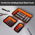 Tahoe Trails Magnetic Tray 3-Piece, Magnetic Parts Tray for Screws, Bolts, Nuts and Other Small Metal Parts and Tools, Tool Tray for Mechanics, Orange
