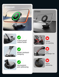 JOYROOM All-Metal MagSafe Car Mount Charger, 15W Mini Magsafe Car Charger for Dashboard, Wireless Car Charger for iPhone 17 Pro Max Plus/iPhone 16