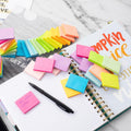 (50 Pads) Sticky Notes 1.5x2, 10 Colors Self Sticky Notes, Sticky Pads, Recyclable, Self-Stick Pads, Easy to Post for Home, Office, Notebook Bright