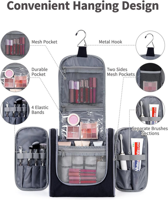 Hanging Toiletry Bag for Women Travel Makeup Bag Organizer Toiletries Bag for Co