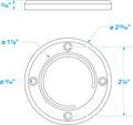 Seachoice Boat Self-Bailing Cockpit Mounted, 2-7/8 In. Scupper Valve Kit