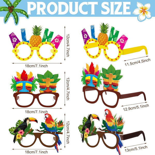 Vinsot 32 Pcs Beach Pool Party Sunglasses Hawaiian Glasses Luau Party Favor Hawaiian-themed