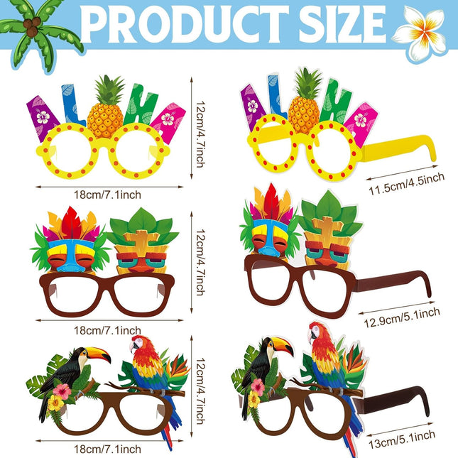 Vinsot 32 Pcs Beach Pool Party Sunglasses Hawaiian Glasses Luau Party Favor Hawa